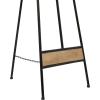imageDeco 79 Metal Display Easel Tall Adjustable 3 Tier Floor Standing Easel with Chain Support and Wood Accents Display Stand 19quot x 23quot x 66quot BlackBLACK