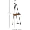 imageDeco 79 Metal Display Easel Tall Adjustable 3 Tier Floor Standing Easel with Chain Support and Wood Accents Display Stand 19quot x 23quot x 66quot BlackBLACK