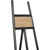 imageDeco 79 Metal Display Easel Tall Adjustable 3 Tier Floor Standing Easel with Chain Support and Wood Accents Display Stand 19quot x 23quot x 66quot BlackBLACK