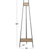 imageDeco 79 Metal Display Easel Tall Adjustable 3 Tier Floor Standing Easel with Chain Support and Wood Accents Display Stand 19quot x 23quot x 66quot BlackBLACK