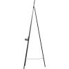 imageDeco 79 Metal Display Easel Tall Adjustable 3 Tier Floor Standing Easel with Chain Support and Wood Accents Display Stand 19quot x 23quot x 66quot BlackBLACK