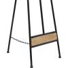 imageDeco 79 Metal Display Easel Tall Adjustable 3 Tier Floor Standing Easel with Chain Support and Wood Accents Display Stand 19quot x 23quot x 66quot BlackBLACK
