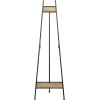 imageDeco 79 Metal Display Easel Tall Adjustable 3 Tier Floor Standing Easel with Chain Support and Wood Accents Display Stand 19quot x 23quot x 66quot BlackBLACK