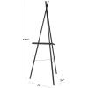 imageDeco 79 Metal Extra Large Free Standing Adjustable Display Stand Easel with Foldable Stand 24quot x 17quot x 70quot BlackBlack