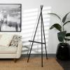 imageDeco 79 Metal Extra Large Free Standing Adjustable Display Stand Easel with Foldable Stand 24quot x 17quot x 70quot BlackBlack