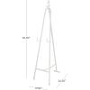 imageDeco 79 Metal Extra Large Free Standing Adjustable Display Stand Easel with Foldable Stand 24quot x 17quot x 70quot BlackWhite
