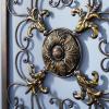 imageDeco 79 Metal Fleur De Lis Home Wall Decor Wire Scroll Wall Sculpture with Gold Accents Set of 4 Wall Art 16quotW 16quotH Brown16L x 16W