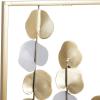 imageDeco 79 Metal Floral Cutout Wall Decor with White Accents Set of 2 12quotW 34quotH Gold12L x 15W