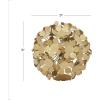 imageDeco 79 Metal Floral Decorative Sculpture Home Decor Statue Accent Figurine 9quot x 9quot x 9quot Gold