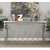 imageDeco 79 Metal Geometric Console Table with Mirrored Glass Top 54quot x 16quot x 32quot Silver