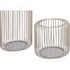 imageDeco 79 Metal Indoor Outdoor Candle Lantern Cage Style Decorative Lantern Candle Holder Set of 3 Lantern 11quot 9quot 6quotH Silver