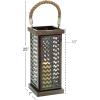 imageDeco 79 Metal Indoor Outdoor Candle Lantern Decorative Lantern Candle Holder Set of 2 Lantern 24quot 18quotH Brown7 by 25Inch