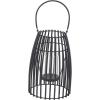 imageDeco 79 Metal Indoor Outdoor Candle Lantern Decorative Lantern Candle Holder with Handle Lantern 8quot x 8quot x 12quot BlackBlack