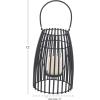 imageDeco 79 Metal Indoor Outdoor Candle Lantern Decorative Lantern Candle Holder with Handle Lantern 8quot x 8quot x 12quot BlackBlack