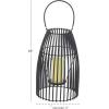 imageDeco 79 Metal Indoor Outdoor Candle Lantern Decorative Lantern Candle Holder with Handle Lantern 8quot x 8quot x 12quot BlackBlack