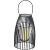 imageDeco 79 Metal Indoor Outdoor Candle Lantern Decorative Lantern Candle Holder with Handle Lantern 8quot x 8quot x 12quot BlackBlack