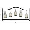 imageDeco 79 Metal Indoor Outdoor Candle Lantern Hanging Bottle Decorative Lantern Candle Holder Lantern 24quot x 5quot x 12quot Black