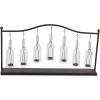 imageDeco 79 Metal Indoor Outdoor Candle Lantern Hanging Bottle Decorative Lantern Candle Holder Lantern 36quot x 6quot x 20quot Black