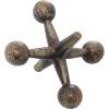 imageDeco 79 Metal Jack Decorative Sculpture Home Decor Statues Set of 3 Accent Figurines 5quot 7quot 9quotW GrayGold