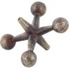 imageDeco 79 Metal Jack Decorative Sculpture Home Decor Statues Set of 3 Accent Figurines 5quot 7quot 9quotW GrayGold