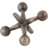 imageDeco 79 Metal Jack Decorative Sculpture Home Decor Statues Set of 3 Accent Figurines 5quot 7quot 9quotW GrayGold