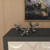 imageDeco 79 Metal Jack Decorative Sculpture Home Decor Statues Set of 3 Accent Figurines 5quot 7quot 9quotW GrayGray
