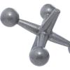 imageDeco 79 Metal Jack Decorative Sculpture Home Decor Statues Set of 3 Accent Figurines 5quot 7quot 9quotW GrayGray
