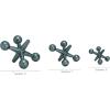 imageDeco 79 Metal Jack Decorative Sculpture Home Decor Statues Set of 3 Accent Figurines 5quot 7quot 9quotW GrayGray