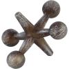 imageDeco 79 Metal Jack Decorative Sculpture Home Decor Statues Set of 3 Accent Figurines 5quot 7quot 9quotW GraySilver