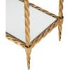 imageDeco 79 Metal Leaf Console Table with Glass Top and Gold Accents 44quot x 16quot x 30quot BlackGold