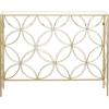 imageDeco 79 Metal Leaf Console Table with Glass Top and Gold Accents 44quot x 16quot x 30quot BlackGold
