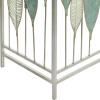 imageDeco 79 Metal Leaf Console Table with Glass Top and Gold Accents 44quot x 16quot x 30quot BlackSilver