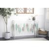 imageDeco 79 Metal Leaf Console Table with Glass Top and Gold Accents 44quot x 16quot x 30quot BlackSilver
