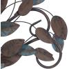 imageDeco 79 Metal Leaf Home Wall Decor Long Scrolled Wall Sculpture with Beaded Accents Wall Art 47quot x 1quot x 14quot RedBlue