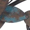 imageDeco 79 Metal Leaf Home Wall Decor Long Scrolled Wall Sculpture with Beaded Accents Wall Art 47quot x 1quot x 14quot RedBlue