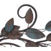 imageDeco 79 Metal Leaf Home Wall Decor Long Scrolled Wall Sculpture with Beaded Accents Wall Art 47quot x 1quot x 14quot RedBlue