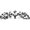 imageDeco 79 Metal Leaf Home Wall Decor Long Scrolled Wall Sculpture with Beaded Accents Wall Art 47quot x 1quot x 14quot RedBlue