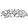 imageDeco 79 Metal Leaf Home Wall Decor Long Scrolled Wall Sculpture with Beaded Accents Wall Art 47quot x 1quot x 14quot RedBlue