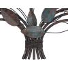 imageDeco 79 Metal Leaf Home Wall Decor Long Scrolled Wall Sculpture with Beaded Accents Wall Art 47quot x 1quot x 14quot RedBlue