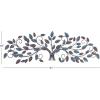 imageDeco 79 Metal Leaf Home Wall Decor Long Scrolled Wall Sculpture with Beaded Accents Wall Art 47quot x 1quot x 14quot RedBlue