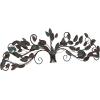 imageDeco 79 Metal Leaf Home Wall Decor Long Scrolled Wall Sculpture with Beaded Accents Wall Art 47quot x 1quot x 14quot RedBlue