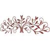 imageDeco 79 Metal Leaf Home Wall Decor Long Scrolled Wall Sculpture with Beaded Accents Wall Art 47quot x 1quot x 14quot RedRed