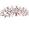 imageDeco 79 Metal Leaf Home Wall Decor Long Scrolled Wall Sculpture with Beaded Accents Wall Art 47quot x 1quot x 14quot RedRed