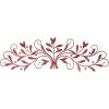 imageDeco 79 Metal Leaf Home Wall Decor Long Scrolled Wall Sculpture with Beaded Accents Wall Art 47quot x 1quot x 14quot RedRed