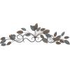 imageDeco 79 Metal Leaf Home Wall Decor Wall Sculpture Wall Art 48quot x 1quot x 12quot BlueBlue