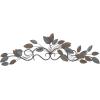 imageDeco 79 Metal Leaf Home Wall Decor Wall Sculpture Wall Art 48quot x 1quot x 12quot BlueBlue
