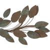 imageDeco 79 Metal Leaf Home Wall Decor Wall Sculpture Wall Art 48quot x 1quot x 12quot BlueBlue