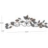 imageDeco 79 Metal Leaf Home Wall Decor Wall Sculpture Wall Art 48quot x 1quot x 12quot BlueBlue