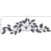imageDeco 79 Metal Leaf Home Wall Decor Wall Sculpture Wall Art 48quot x 1quot x 12quot BlueBlue
