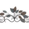 imageDeco 79 Metal Leaf Home Wall Decor Wall Sculpture Wall Art 48quot x 1quot x 12quot BlueBlue